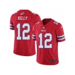 Men's Nike Buffalo Bills #12 Jim Kelly Limited Red Rush NFL Jersey