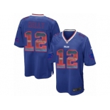 Men's Nike Buffalo Bills #12 Jim Kelly Limited Royal Blue Strobe NFL Jersey