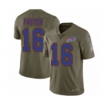 Men's Nike Buffalo Bills #16 Robert Foster Limited Olive 2017 Salute to Service NFL Jersey