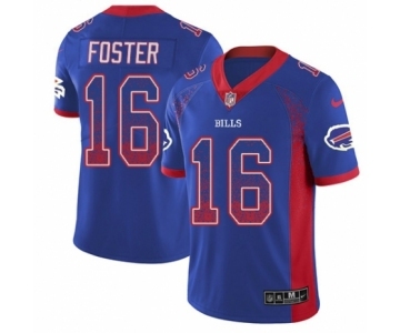 Men's Nike Buffalo Bills #16 Robert Foster Limited Royal Blue Rush Drift Fashion NFL Jersey