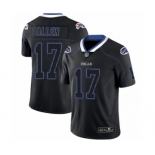 Men's Nike Buffalo Bills #17 Josh Allen Limited Black Lights Out Black Rush NFL Jersey