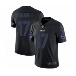 Men's Nike Buffalo Bills #17 Josh Allen Limited Black Rush Impact NFL Jersey