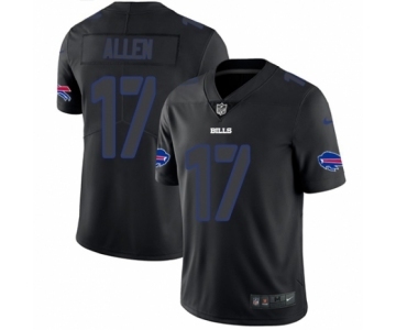 Men's Nike Buffalo Bills #17 Josh Allen Limited Black Rush Impact NFL Jersey