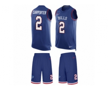 Men's Nike Buffalo Bills #2 Dan Carpenter Limited Royal Blue Tank Top Suit NFL Jersey