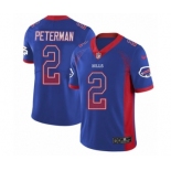 Men's Nike Buffalo Bills #2 Nathan Peterman Limited Royal Blue Rush Drift Fashion NFL Jersey