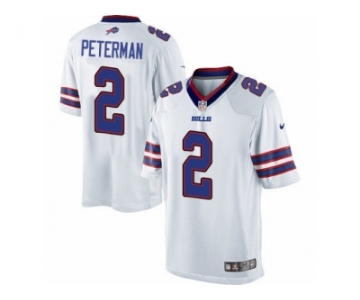 Men's Nike Buffalo Bills #2 Nathan Peterman Limited White NFL Jersey