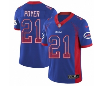 Men's Nike Buffalo Bills #21 Jordan Poyer Limited Royal Blue Rush Drift Fashion NFL Jersey