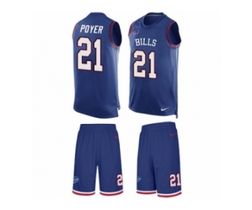 Men's Nike Buffalo Bills #21 Jordan Poyer Limited Royal Blue Tank Top Suit NFL Jersey