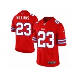 Men's Nike Buffalo Bills #23 Aaron Williams Limited Red Rush NFL Jersey