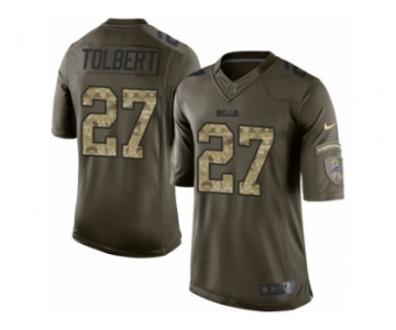 Men's Nike Buffalo Bills #27 Mike Tolbert Limited Green Salute to Service NFL Jersey