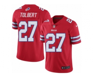 Men's Nike Buffalo Bills #27 Mike Tolbert Limited Red Rush NFL Jersey