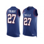 Men's Nike Buffalo Bills #27 Mike Tolbert Limited Royal Blue Player Name & Number Tank Top NFL Jersey