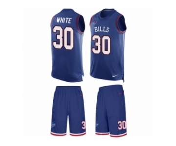 Men's Nike Buffalo Bills #30 Corey White Limited Royal Blue Tank Top Suit NFL Jersey