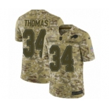 Men's Nike Buffalo Bills #34 Thurman Thomas Limited Camo 2018 Salute to Service NFL Jersey