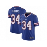 Men's Nike Buffalo Bills #34 Thurman Thomas Vapor Untouchable Limited Royal Blue Team Color NFL Jersey