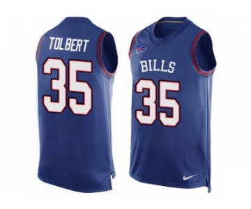 Men's Nike Buffalo Bills #35 Mike Tolbert Limited Royal Blue Player Name & Number Tank Top NFL Jersey