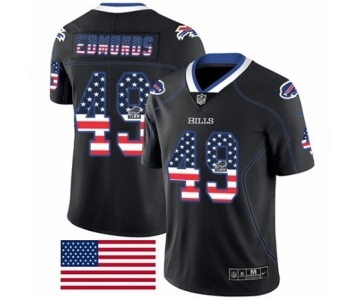 Men's Nike Buffalo Bills #49 Tremaine Edmunds Limited Black Rush USA Flag NFL Jersey