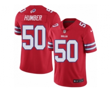 Men's Nike Buffalo Bills #50 Ramon Humber Limited Red Rush NFL Jersey