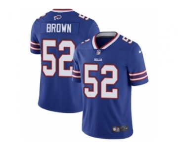 Men's Nike Buffalo Bills #52 Preston Brown Vapor Untouchable Limited Royal Blue Team Color NFL Jersey