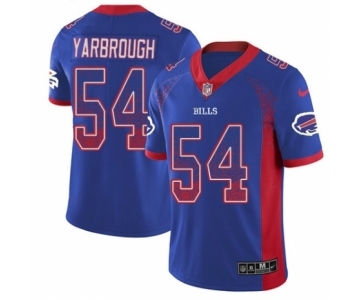 Men's Nike Buffalo Bills #54 Eddie Yarbrough Limited Royal Blue Rush Drift Fashion NFL Jersey