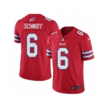 Men's Nike Buffalo Bills #6 Colton Schmidt Limited Red Rush NFL Jersey