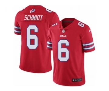 Men's Nike Buffalo Bills #6 Colton Schmidt Limited Red Rush NFL Jersey