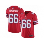 Men's Nike Buffalo Bills #66 Seantrel Henderson Limited Red Rush NFL Jersey