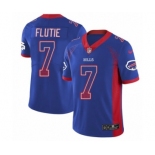 Men's Nike Buffalo Bills #7 Doug Flutie Limited Royal Blue Rush Drift Fashion NFL Jersey