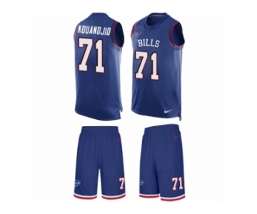 Men's Nike Buffalo Bills #71 Cyrus Kouandjio Limited Royal Blue Tank Top Suit NFL Jersey