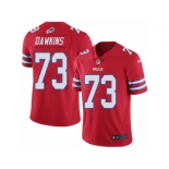 Men's Nike Buffalo Bills #73 Dion Dawkins Limited Red Rush NFL Jersey