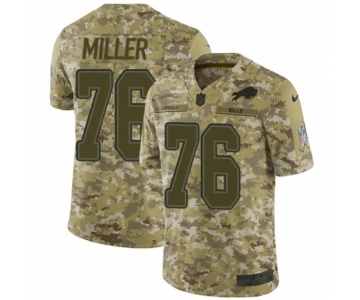 Men's Nike Buffalo Bills #76 John Miller Limited Camo 2018 Salute to Service NFL Jersey