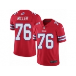 Men's Nike Buffalo Bills #76 John Miller Limited Red Rush NFL Jersey