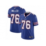 Men's Nike Buffalo Bills #76 John Miller Vapor Untouchable Limited Royal Blue Team Color NFL Jersey