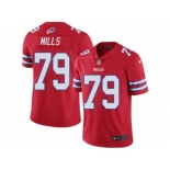 Men's Nike Buffalo Bills #79 Jordan Mills Limited Red Rush NFL Jersey