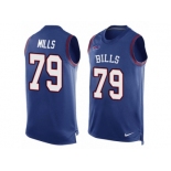 Men's Nike Buffalo Bills #79 Jordan Mills Limited Royal Blue Player Name & Number Tank Top NFL Jersey