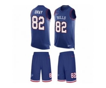 Men's Nike Buffalo Bills #82 Jim Dray Limited Royal Blue Tank Top Suit NFL Jersey