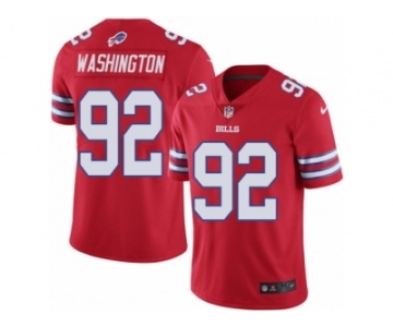 Men's Nike Buffalo Bills #92 Adolphus Washington Limited Red Rush NFL Jersey