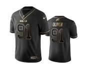 Nike Bills #91 Ed Oliver Black Golden Limited Edition Stitched NFL Jersey