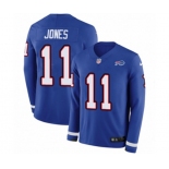 Nike Buffalo Bills #11 Zay Jones Limited Royal Blue Therma Long Sleeve NFL Jersey