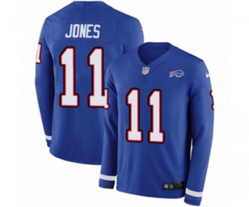 Nike Buffalo Bills #11 Zay Jones Limited Royal Blue Therma Long Sleeve NFL Jersey