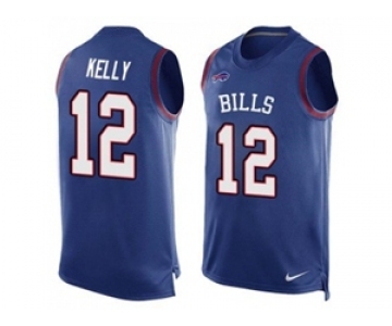 Nike Buffalo Bills #12 Jim Kelly Royal Blue Team Color Men's Stitched NFL Limited Tank Top Jersey