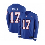 Nike Buffalo Bills #17 Josh Allen Limited Royal Blue Therma Long Sleeve NFL Jersey