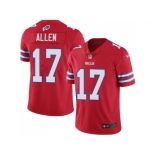 Nike Buffalo Bills #17 Josh Allen Red Men Stitched NFL Limited Rush Jersey