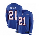 Nike Buffalo Bills #21 Jordan Poyer Limited Royal Blue Therma Long Sleeve NFL Jersey