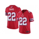 Nike Buffalo Bills #22 Vontae Davis Red Men Stitched NFL Limited Rush Jersey