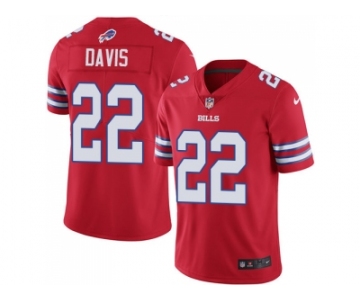 Nike Buffalo Bills #22 Vontae Davis Red Men Stitched NFL Limited Rush Jersey