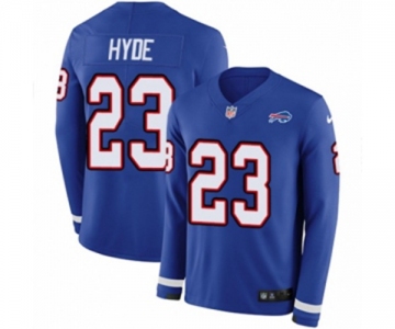 Nike Buffalo Bills #23 Micah Hyde Limited Royal Blue Therma Long Sleeve NFL Jersey