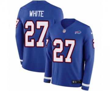 Nike Buffalo Bills #27 Tre'Davious White Limited Royal Blue Therma Long Sleeve NFL Jersey