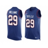 Nike Buffalo Bills #29 Karlos Williams Royal Blue Team Color Men's Stitched NFL Limited Tank Top Jersey