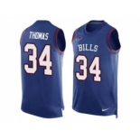 Nike Buffalo Bills #34 Thurman Thomas Royal Blue Team Color Men's Stitched NFL Limited Tank Top Jersey